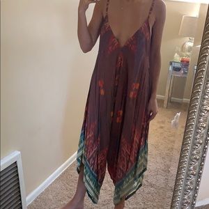 Ikat printed jumpsuit lightly worn